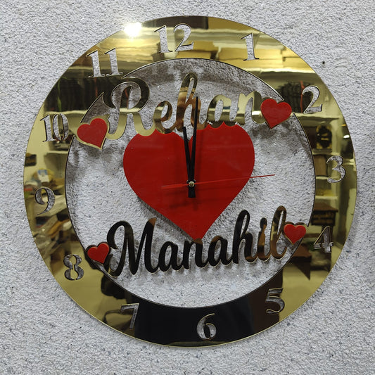 Customized Acrylic Name Clock